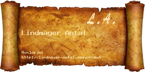 Lindmayer Antal névjegykártya